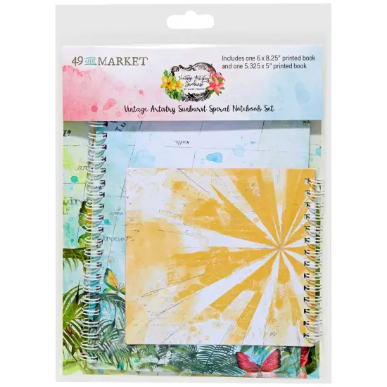 49 And Market Spiral Notebook Set-Vintage Artistry Sunburst {1}