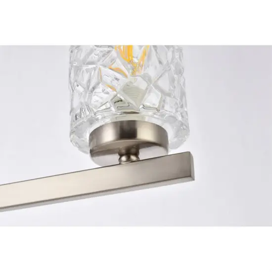 Cassie 5 lights bath sconce in satin nickel with clear shade {6}