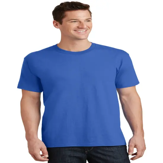 Port & Company&reg; Tall Core Crew Neck Short Sleeve Cotton Tee Shirt Royal {1}