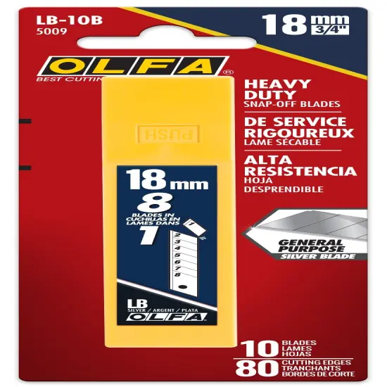 OLFA Stainless Steel Snap Blades 10/Pkg-18mm {1}