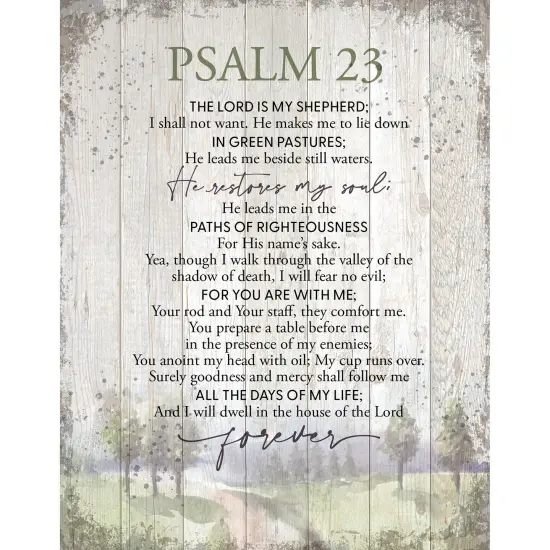 Dexsa Psalm 23 Wood Plaque 11.75x15 {1}
