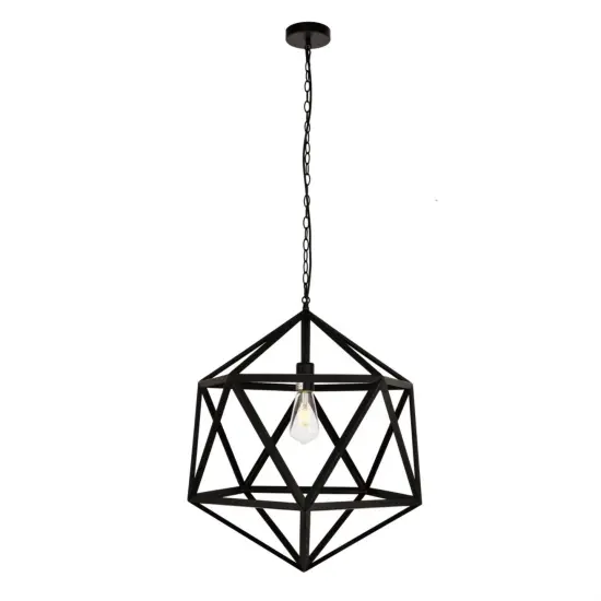 Redmond Collection Pendant D19.7 H22.6 Lt:1 Black Finish {1}