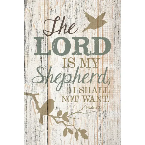 Dexsa The Lord Is My Shepherd&hellip;New Horizons Wood Plaque with Easel {1}