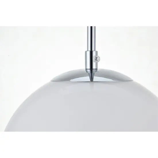 Baxter 3 Lights Chrome Pendant With Frosted White Glass {5}