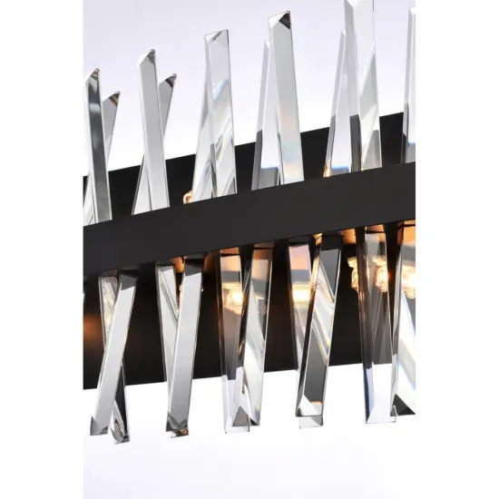 Serephina 36 inch crystal bath sconce in black {4}