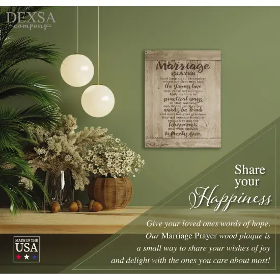 Dexsa Marriage Prayer Timberland Wood Plaque 11.75" x 15" {3}