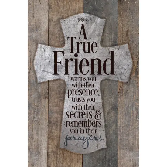 Dexsa A True Friend Warms You...New Horizons Wood Plaque {1}