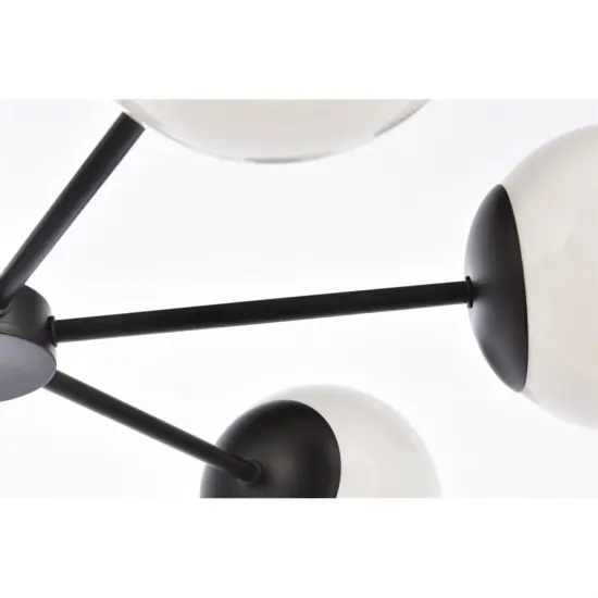 Briggs 30 inch pendant in black with white shade {6}