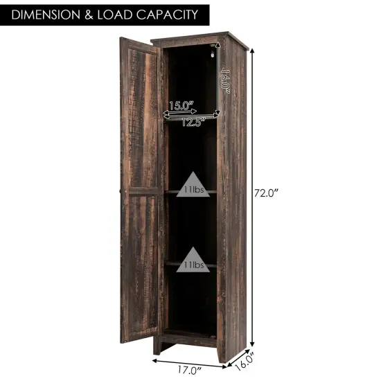 MDF Linen Tower Bathroom Storage Cabinet with 4 Shelves Walnut {5}