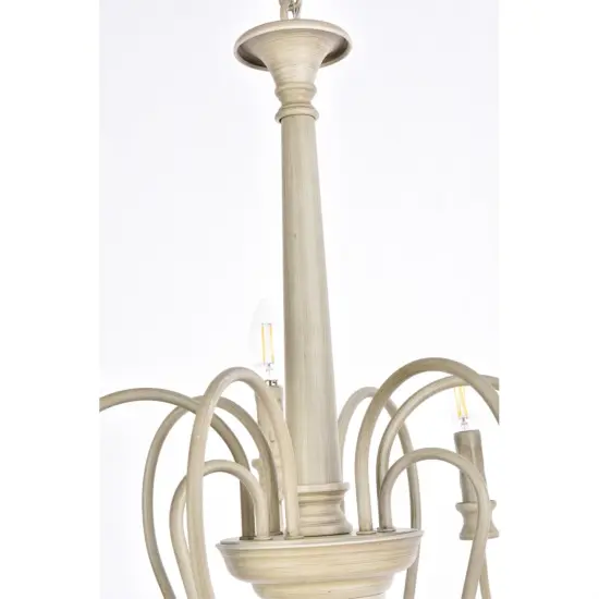 Flynx 9 lights pendant in weathered dove {5}