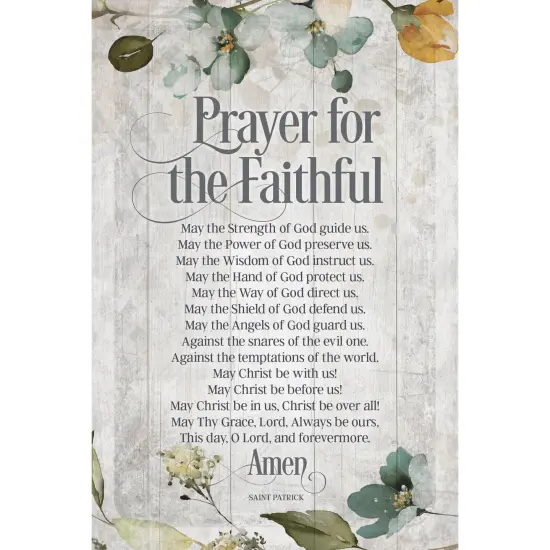 Dexsa Prayer For The Faithful Symbols of Faith Inspirational Wood Plaque 6 inches x 9 inches {1}