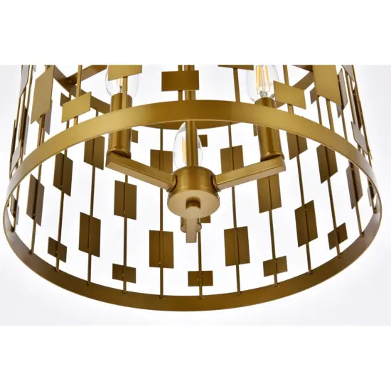 Levante 3 lights pendant in brass {4}