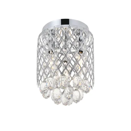 Tully 3 light Chrome Flush Mount {6}
