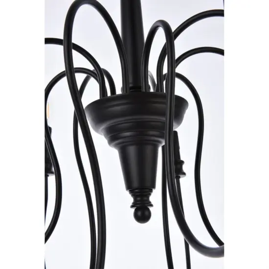 Flynx 9 lights pendant in black {4}