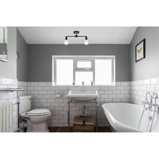 Zane 2 lights black flush mount {2}