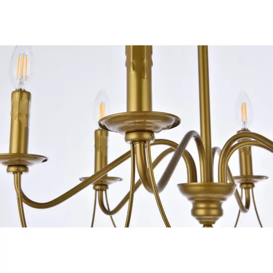 Westley 6 lights pendant in brass {6}