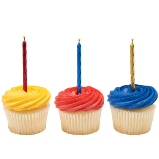 Metallic Tall Spiral Specialty Candles, 6pc {3}