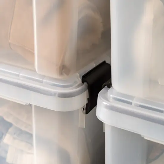 IRIS USA 19qt WEATHERPRO Airtight Plastic Storage Bin with Lid and Seal and Secure Latching Buckles {4}