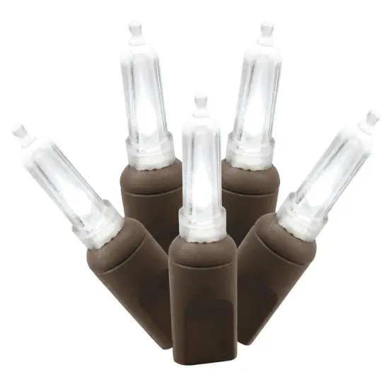 50Lt Pure White LED / Brown Wire Italian EC 25'L {1}