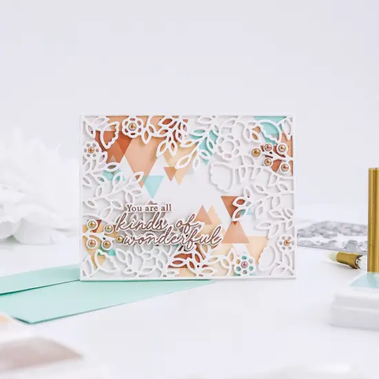 Pinkfresh Studio Stencils 4.25"X5.25" 4/Pkg-Overlapping Triangles {6}