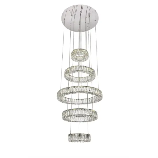 Monroe Integrated LED chip light Chrome Chandelier Clear Royal Cut Crystal {3}