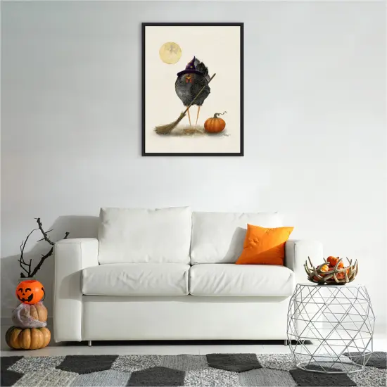 Banshee Halloween Hen by Shanda Louis Canvas Art Framed {5}