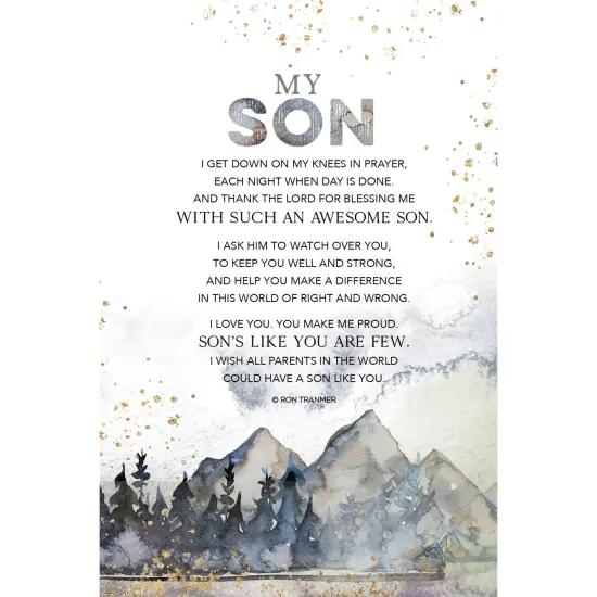 Dexsa My Son Wood Plaque with Easel and Hanger 6 inches x 9 inches {1}