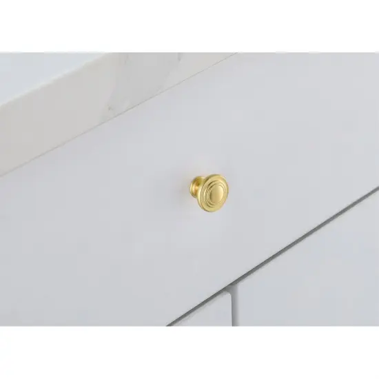 Minu 1.3" Diameter Brushed Gold Mushroom Knob Multipack (Set of 10) {3}