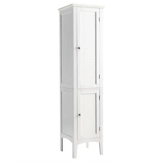 Freestanding Bathroom Storage Cabinet for Kitchen and Living Room White {1}