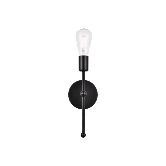 Keely 1 light black wall sconce {1}