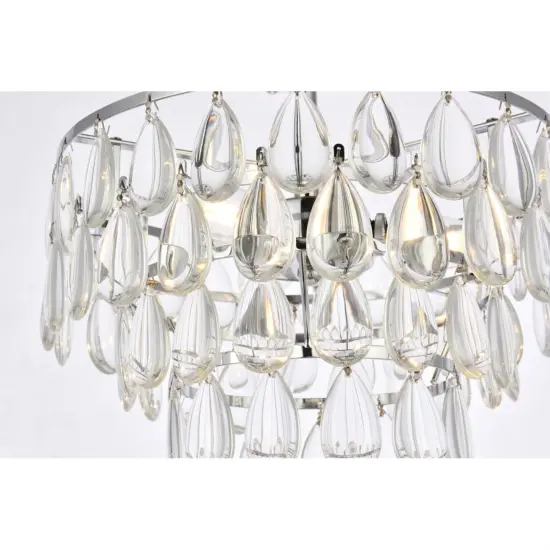 Mila 14 inch flush mount in chrome {5}
