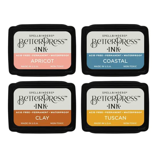 Spellbinders BetterPress Letterpress Mini Ink Pad Set 4/Pkg-Desert Sunset {2}