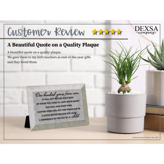 Dexsa One Hundred Years Beveled Glass Plaque with Easel {2}