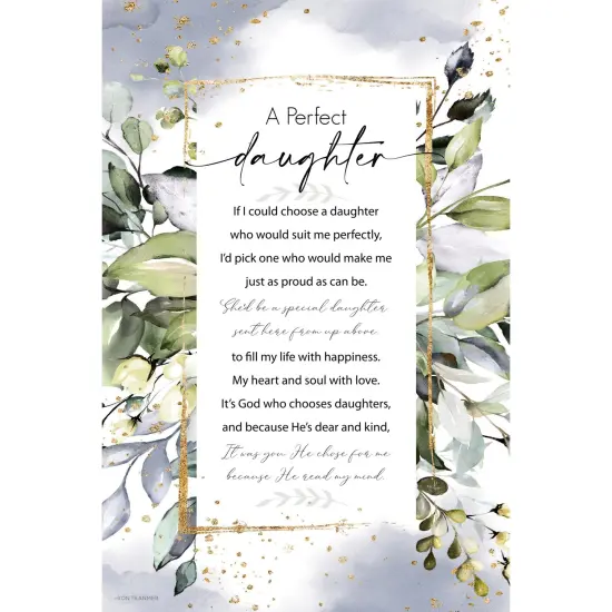 Dexsa A Perfect Daughter Inspirational Wood Plaque 6 inches x 9 inches {1}
