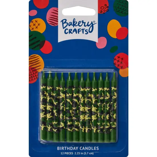 Camouflage Specialty Candles, 12pc Green {1}