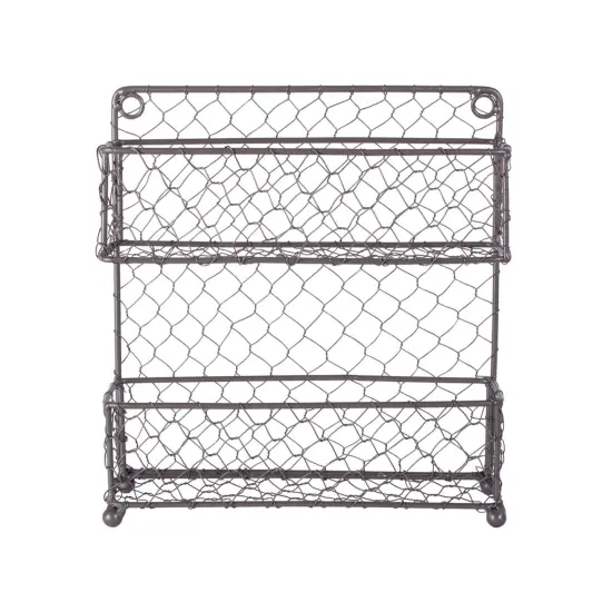 DII 2 Tier Chicken Wire Spice Rack {1}