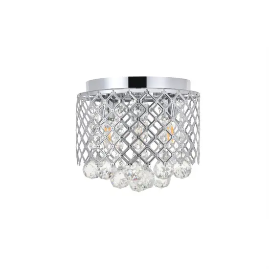 Tully 3 light Chrome Flush Mount {3}