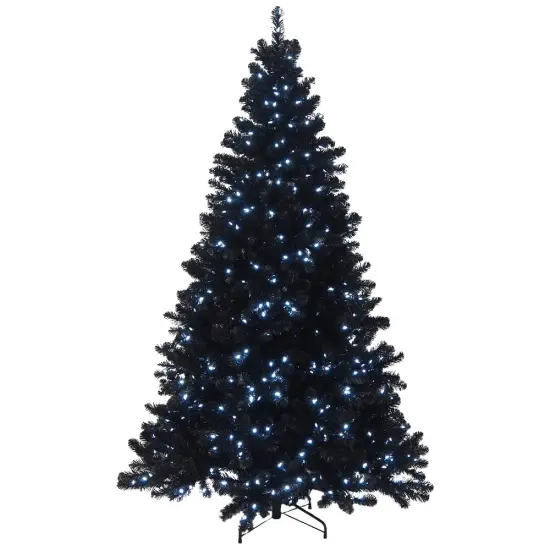 Christmas Tree Black Douglas Fir Christmas with White LED lights - HOLIDAY TREE {2}