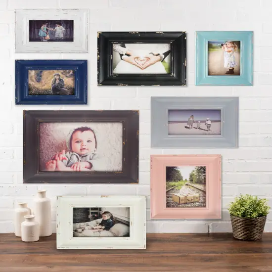 DIIFarmhouse Distressed Picture Frame Navy {2}