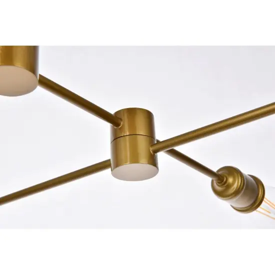 Xavier 6 lights pendant in brass {4}