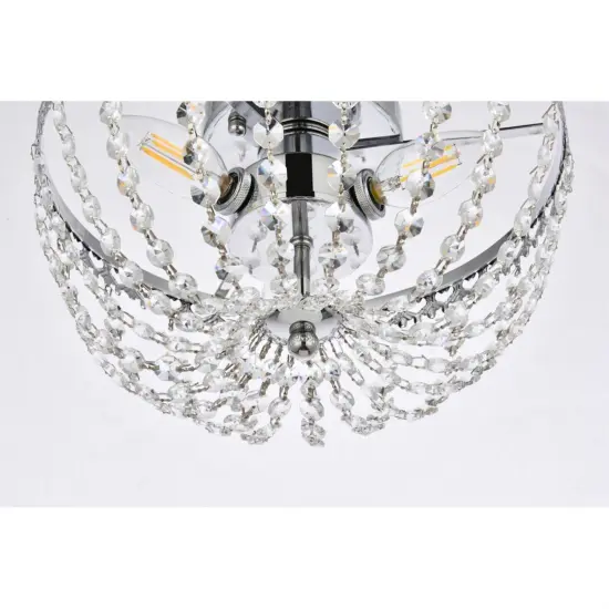 Kylie 12 inch flush mount in chrome {4}