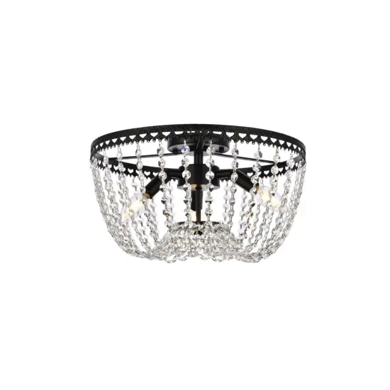 Kylie 16 inch flush mount in black {1}
