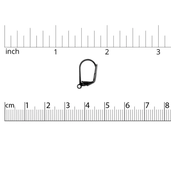 Lever Back DIY Earrings with Open Jump Ring Gunmetal Plated - Create Elegant Dangle Earrings (1 Pair of Earrings) {2}