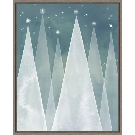 Mod Evergreens I by Grace Popp Canvas Art Framed {1}