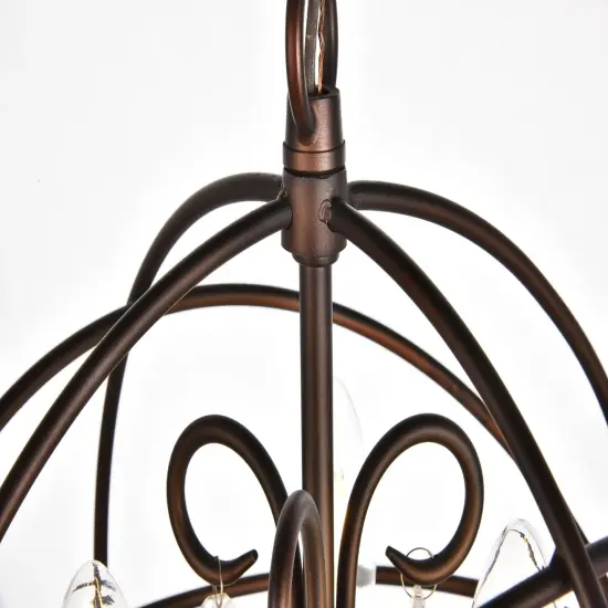 Wallace Collection Pendant D11.8 H13.8 Lt:3 Dark Copper Brown Finish {6}