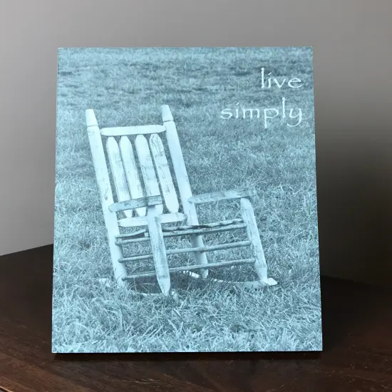 Dexsa Lela & Ollie Live Simply 6" x 9" Wood Plaque with Easel {1}