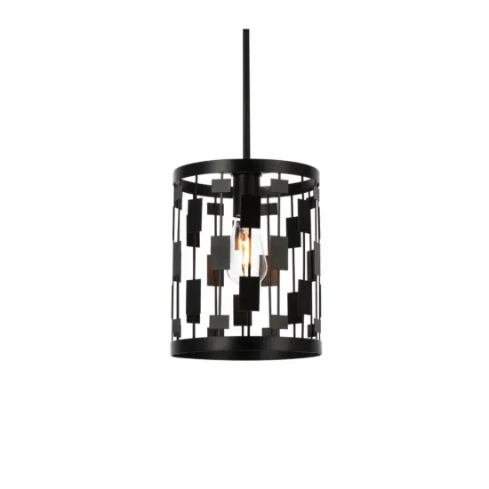 Levante 1 light pendant in black {3}