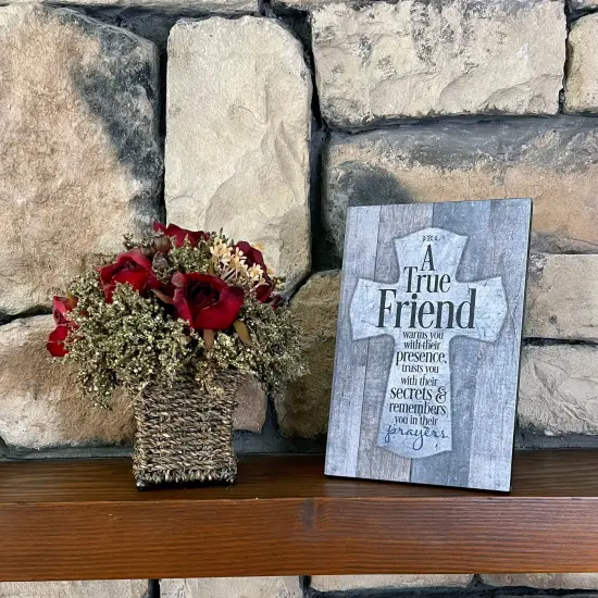 Dexsa A True Friend Warms You...New Horizons Wood Plaque {3}