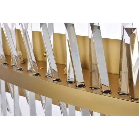 Serephina 36 inch crystal bath sconce in satin gold {6}