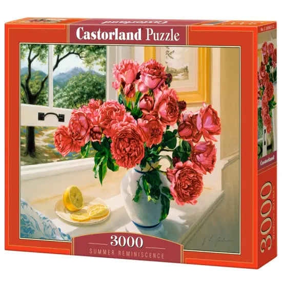 3000 Piece Jigsaw Puzzle,Summer Reminiscence, Still nature puzzle, Flowers in a vase, Adult Puzzle, Castorland C-300631-2 {1}